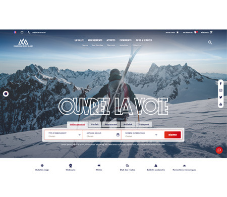 Moustic renouvelle le site internet de la vallée de Chamonix Mont-Blanc